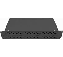 Оптический стоечный кросс TopLAN 19, 48 FC/ST адаптеров, 2U, черный, КРС-Top-2U-48FC/ST-BK