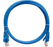 Шнур NIKOMAX U/UTP, 4 пары, Категория 5e, 7х0,205мм, PVC, синий, 0,15м NMC-PC4UD55B-001-BL