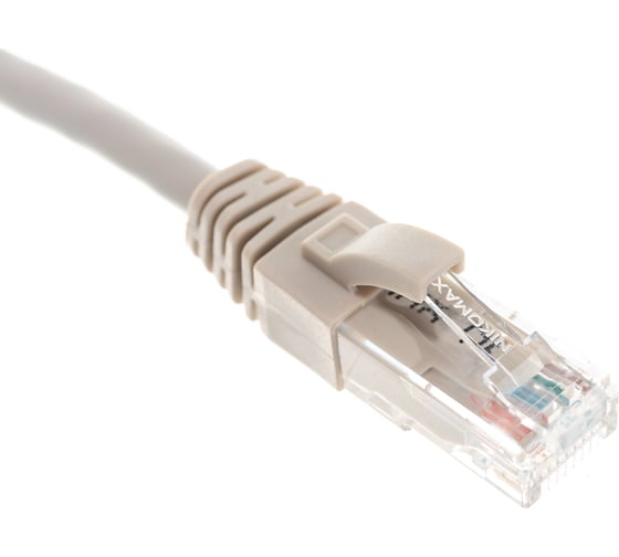 Шнур NIKOMAX, U/UTP 4 пары, Категория 5e, 7х0,205мм, PVC, серый, 0,15м NMC-PC4UD55B-001-GY