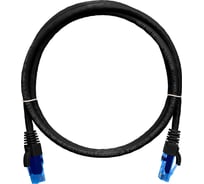 Шнур NIKOMAX, U/UTP 4 пары, категория 6, 7х0,205 мм, черный, 1,5м NMC-PC4UE55B-015-C-BK