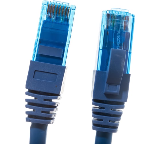 Шнур NIKOMAX, U/UTP 4 пары, категория 6, 7х0,205 мм, синий, 0,5м NMC-PC4UE55B-005-C-BL