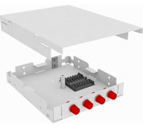Оптический кросс TopLAN настенный, одномодовый укомплектованный КРНМ-Top-04FC/U-OS2-GY