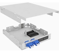 Оптический кросс TopLAN настенный, одномодовый укомплектованный КРНМ-Top-04LC/U-OS2-GY