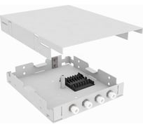 Оптический кросс TopLAN настенный, многомодовый укомплектованный КРНМ-Top-04FC/U-OM2-GY