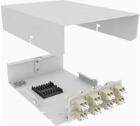 Оптический кросс TopLAN настенный, многомодовый укомплектованный КРНМ-Top-16LC/U-OM2-GY
