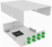 Оптический кросс TopLAN настенный, одномодовый укомплектованный КРНМ-Top-08FC/A-OS2-GY