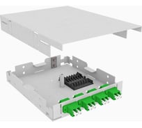 Оптический кросс TopLAN настенный, одномодовый укомплектованный КРНМ-Top-08LC/A-OS2-GY