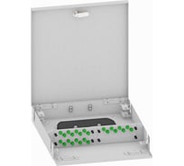 Оптический кросс TopLAN настенный, одномодовый укомплектованный КРН-Top-24FC/A-OS2-GY