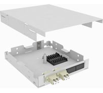 Оптический кросс TopLAN настенный, многомодовый укомплектованный КРНМ-Top-04LC/U-OM2-GY