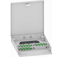 Оптический кросс TopLAN настенный, одномодовый укомплектованный КРН-Top-24ST/A-OS2-GY