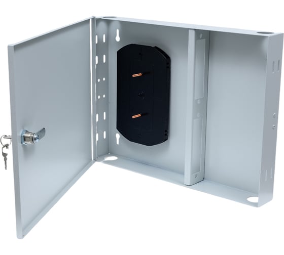 Оптический кросс TopLAN настенный, одномодовый укомплектованный КРН-Top-24LC/U-OS2-GY