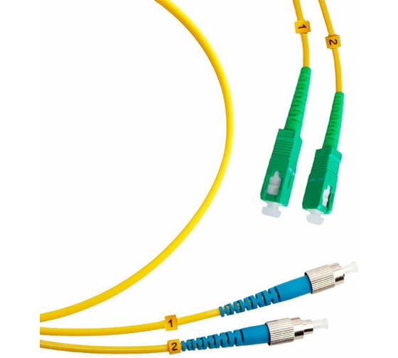 Оптический патч-корд TopLAN дуплексный, 657A1, 15 м, DPC-TOP-657A1-FC/U-SC/A-15
