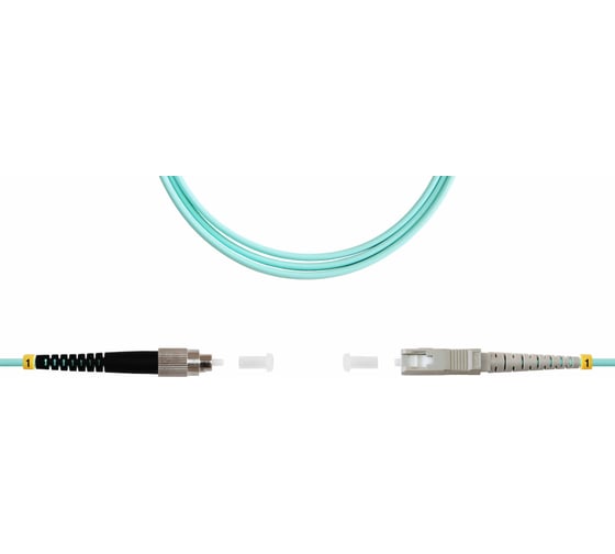 Оптический патч-корд TopLAN симплексный, MM 50/125, 20 м, PC-TOP-OM3-FC/P-SC/P-20
