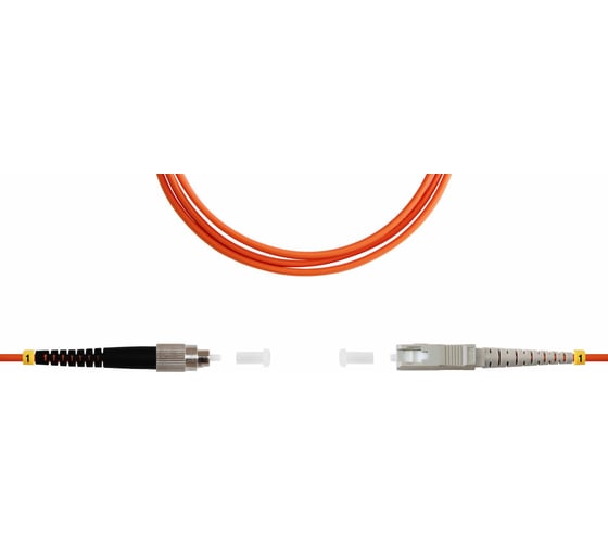 Оптический патч-корд TopLAN симплексный, MM 50/125, 20 м, PC-TOP-OM2-FC/P-SC/P-20