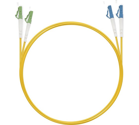 Оптический патч-корд TopLAN, дуплексный, LC/APC-LC/UPC, SM 9/125, 1,5 м, DPC-TOP-652-LC/A-LC/U-1.5