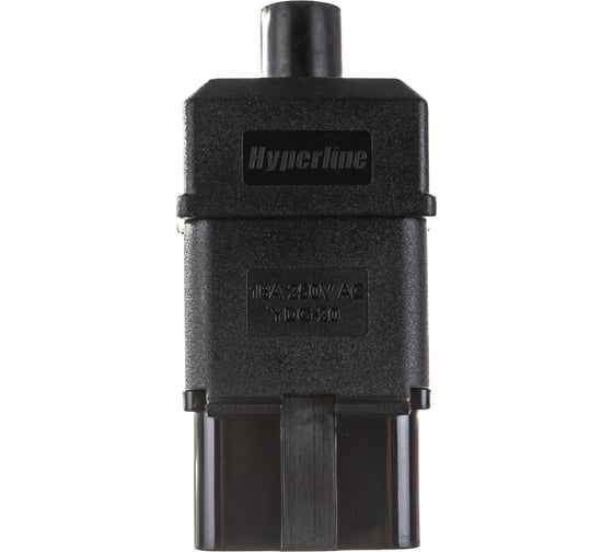 Разъем Hyperline CON-IEC320C20 IEC 60320, C20, 220В, 16A, на кабель, контакты на винтах (плоские выступающие штыревые контакты в пластиковом обрамлении), прямой 54435