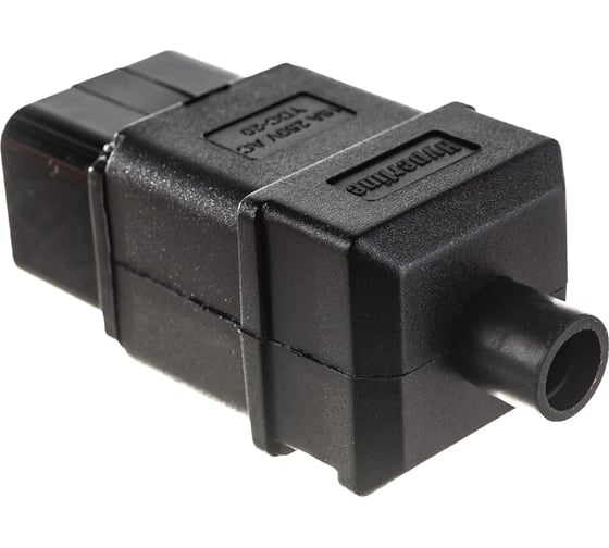 Разъем Hyperline CON-IEC320C20 IEC 60320, C20, 220В, 16A, на кабель, контакты на винтах (плоские выступающие штыревые контакты в пластиковом обрамлении), прямой 54435