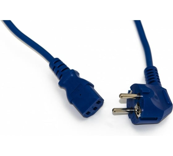 Кабель питания компьютера Hyperline PWC-IEC13-SHM-3.0-BL 3 м, цвет синий 281890