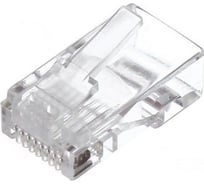Коннектор VCOM RJ-45, 8P8C, для UTP кабеля, 6 категория, упаковка 100 штук NM006-1/100
