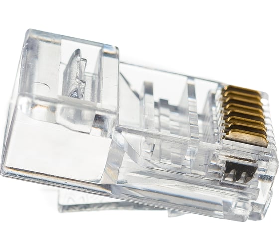 Коннектор VCOM RJ-45, 8P8C, для UTP кабеля, 6 категория, упаковка 100 штук NM006-1/100