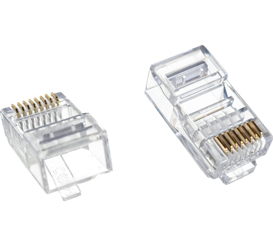 Коннектор VCOM RJ-45, 8P8C, для UTP кабеля, 6 категория, упаковка 100 штук NM006-1/100