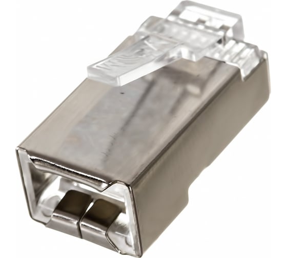 Коннектор VCOM RJ45, 8P8C, для FTP кабеля, 5 категория экранированный, 20 штук, VNA2230-1/20
