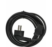 Кабель компьютер - розетка VCOM 220V, угловая евровилка, 3 м, VDE 3G*0,75mm2, CE021-CU0.75-3