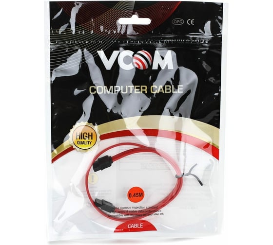 Интерфейсный кабель VCOM SATA, 45/50см, VHC7660 VHC7660-0.5M