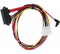 Переходник VCOM molex+SATA/SATA, 15pin+7pin, длина - 45см, питание - 15см VHC7702