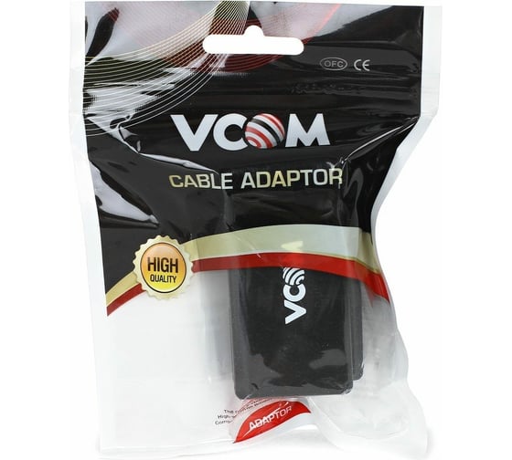 Соединительный бокс для витой пары VCOM UTP, категория 5e, 6 T568A/B, IDC: krone, черный NM211