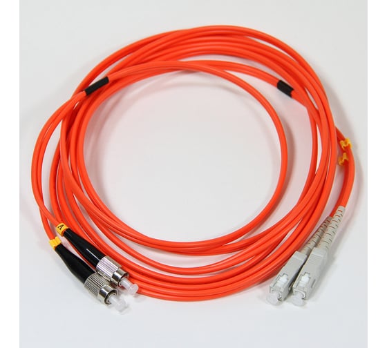Оптический шнур VCOM FC-SC, UPC, MM, многомодовый, Duplex, VDU102-3M