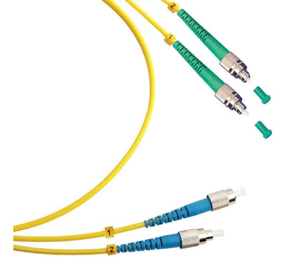 Оптический патч-корд TopLAN дуплексный, FC/APC-FC/UPC, SM 9/125, 7 м, DPC-TOP-652-FC/A-FC/U-7.0 1