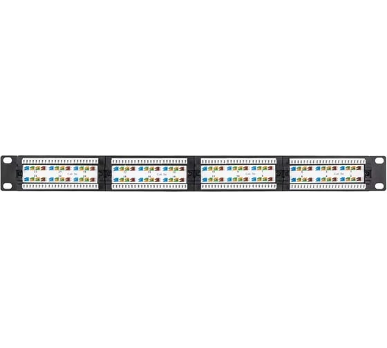 Коммутационная настенная панель Folan 19", 1U, 24 портов, Кат.5e, неэкранированная, черная 1 шт FC-URP-24-UD2