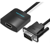 Мультимедиа конвертер Vention VGA + аудио, HDMI, гибкий, черный ACNBB