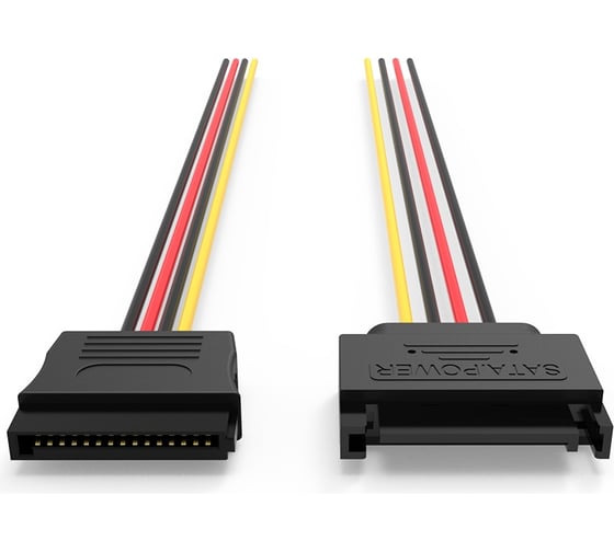 Кабель питания Vention SATA 15 pin M/SATA 15 pin F - 0.3м. KDABY