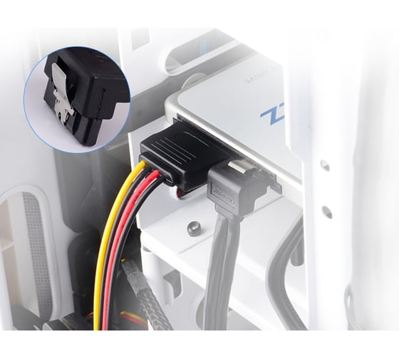 Кабель питания-разветвитель Vention SATA 15pin M / 2 x SATA 15pin F, угол 90 - 0.15м KDBBB