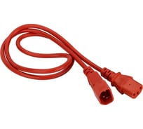 Шнур питания LANMASTER C13-C14, 3х0.75, 220В, 10А, красный, 10 метров LAN-PPM-10A-10 LAN-PP13/14-10-RD