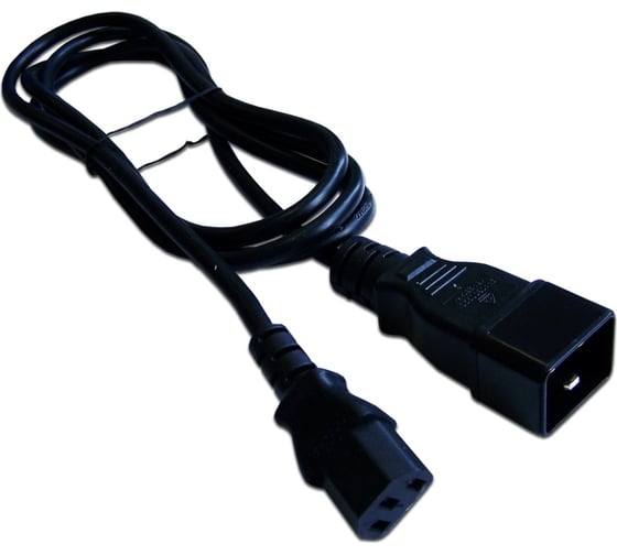 Шнур питания LANMASTER С13-C20, 3х0.75, 220В, 10А, черный, 3 метра LAN-PP13/20-3.0-BK