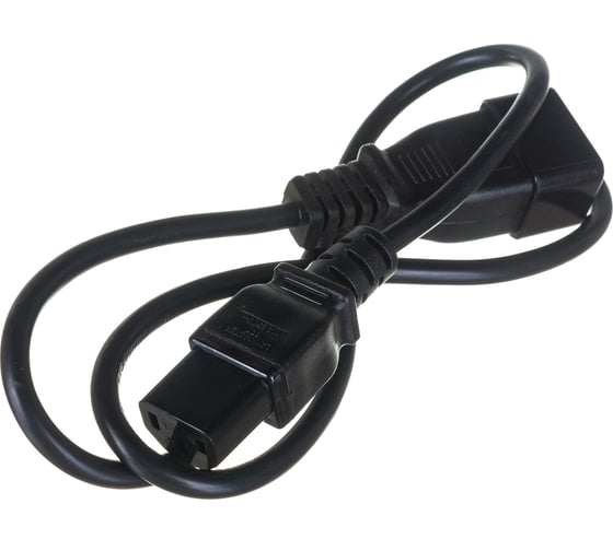 Шнур питания LANMASTER С13-C20, 3х0.75, 220В, 10А, черный, 1 метр LAN-PP13/20-1.0-BK