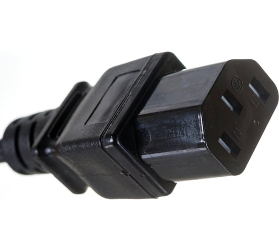Шнур питания LANMASTER С13-C20, 3х0.75, 220В, 10А, черный, 1 метр LAN-PP13/20-1.0-BK