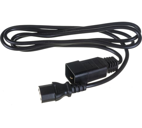 Шнур питания LANMASTER С13-C20, 3х0.75, 220В, 10А, черный, 2 метра LAN-PP13/20-2.0-BK