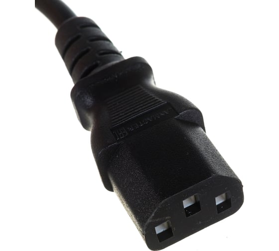 Шнур питания LANMASTER С13-C20, 3х0.75, 220В, 10А, черный, 2 метра LAN-PP13/20-2.0-BK