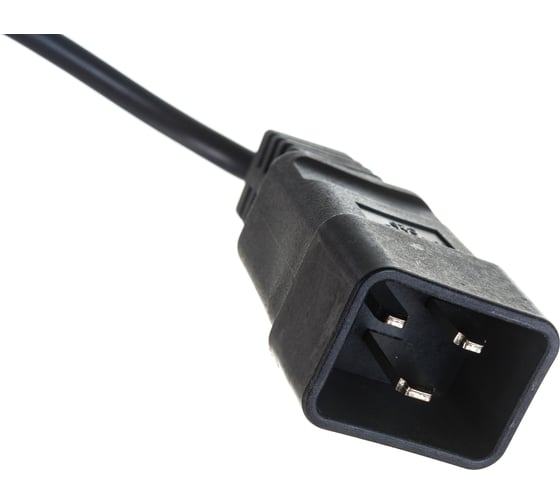 Шнур питания LANMASTER С13-C20, 3х0.75, 220В, 10А, черный, 2 метра LAN-PP13/20-2.0-BK