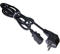 Шнур питания LANMASTER C13-Schuko, 3х0.75, 220В, 10А, черный, 1 метр LAN-PPC-10A-1.0 LAN-PP13/SH-1.0-BK