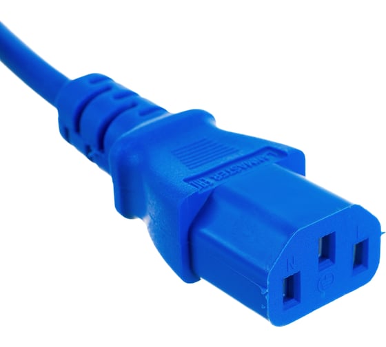 Шнур питания LANMASTER C13-Schuko, 3х0.75, 220В, 10А, синий, 3 метра LAN-PP13/SH-3.0-BL