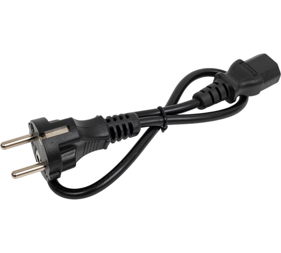 Шнур питания LANMASTER C13-Schuko, 3х0.75, 220В, 10А, черный, 0.5 метра LAN-PPC-10A-0.5 LAN-PP13/SH-0.5-BK 1