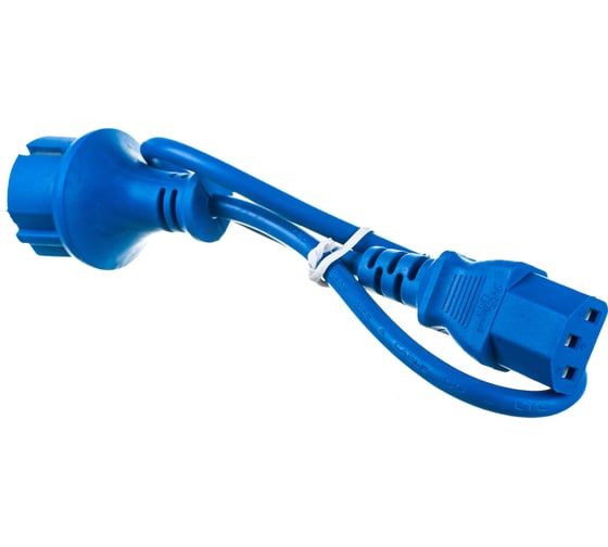 Шнур питания LANMASTER C13-Schuko, 3х0.75, 220В, 10А, синий, 0.5 метра LAN-PP13/SH-0.5-BL