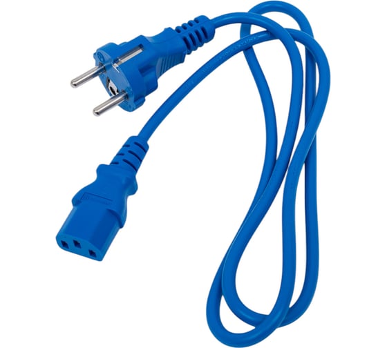 Шнур питания LANMASTER C13-Schuko, 3х0.75, 220В, 10А, синий, 1 метр LAN-PP13/SH-1.0-BL