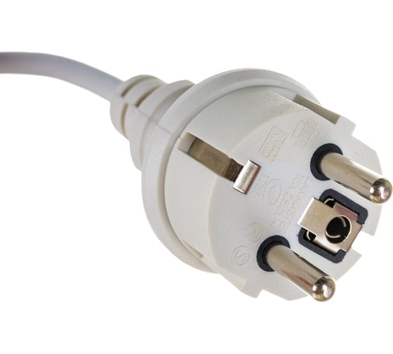 Шнур питания LANMASTER C13-Schuko, 3х0.75, 220В, 10А, белый, 1.8 метра LAN-PP13/SH-1.8-WH
