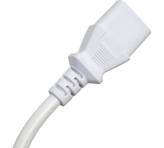 Шнур питания LANMASTER C13-Schuko, 3х0.75, 220В, 10А, белый, 3 метра LAN-PP13/SH-3.0-WH